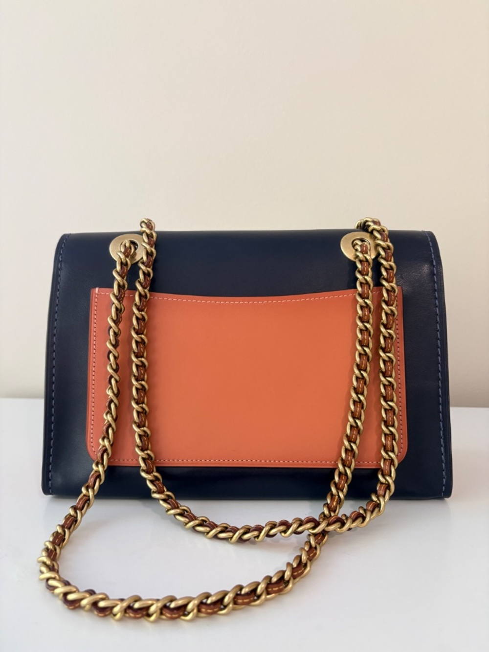 Coach Parker Shoulder Bag with Tea Rose Turnlock in Colorblock Signature Canvas - Picture 2 of 13